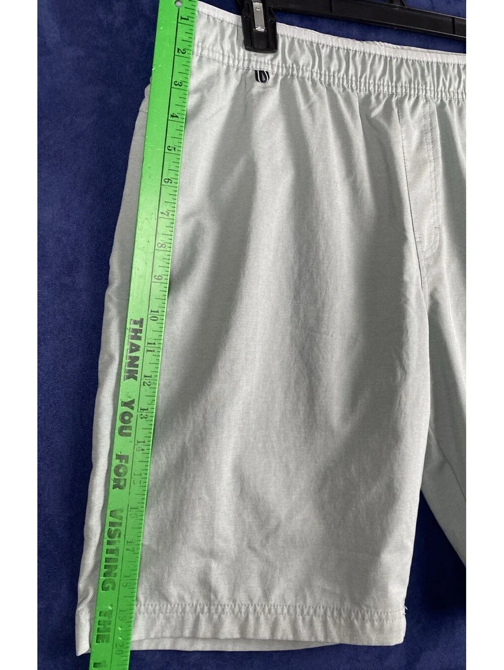 Voyager Mens Performance Shorts L Pull On Elastic Waist Zip Pockets mint green